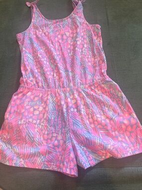 Lilly Pulitzer Pink & Purple Printed Girls Romper